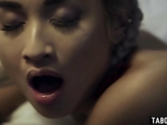 Cute Japanese Model Rubs Her Smooth Pussy While Moaning Loud