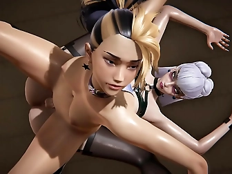 Hairy Pussy Chick Licks and Gets Fucked Hard Until Cum