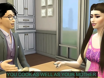 Sultry Japanese in Red Lingerie Takes Two Cocks Skillfully