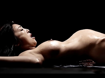 Asian Cutie Tied Up Gets Her Hairy Pussy Dildoed Hardly