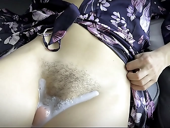 Hot Japanese Chick Gives Pecker Riding & Blowjob Delightfully